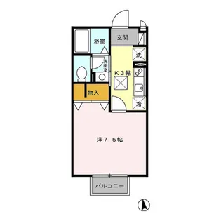 カーサリヴェールⅡ【1階】の間取り