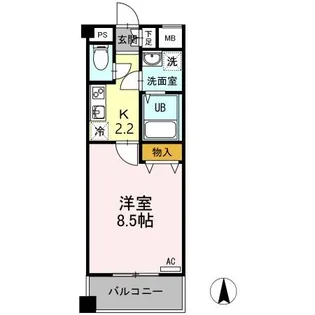 AT HAKKEY【5階】の間取り