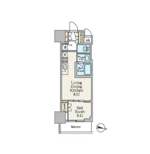 クレストコート池上【9階】の間取り
