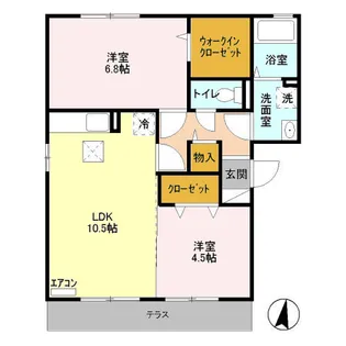 カサ フェンテB【1階】の間取り