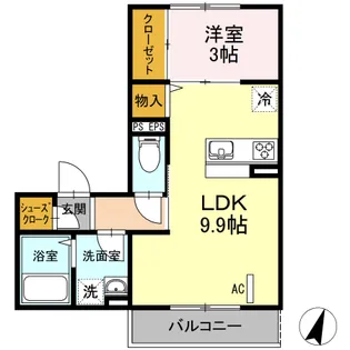 ビューテラスⅡ【2階】の間取り