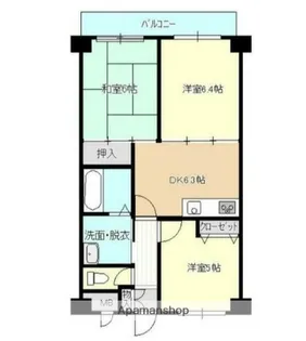 ボンノール新大津【2階】の間取り