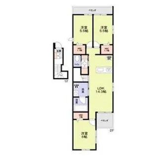 フルール池上【2階】の間取り