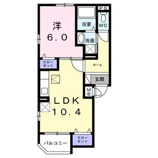 クレシーダ【1階】の間取り