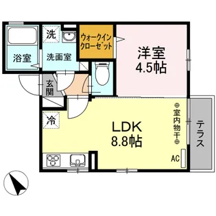 プランドール【1階】の間取り