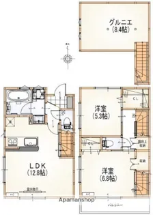 神奈川県横浜市青葉区大場町【タウンハウス】の間取り