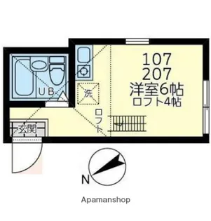ユナイト塩浜 ジョセフィンベーカー【2階】の間取り