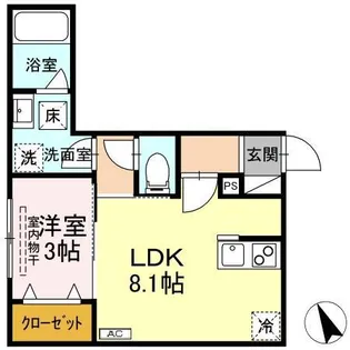 ブルームマーレ【1階】の間取り