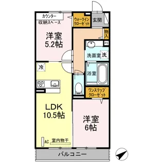 プラムスクエア【2階】の間取り