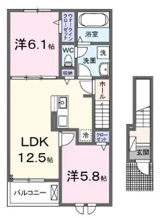 梅の木テラス【2階】の間取り