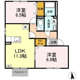 フルーレ【2階】の間取り