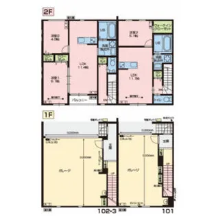 シェブロン・ルージュ【1階】の間取り