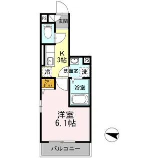 サニークレスト【3階】の間取り