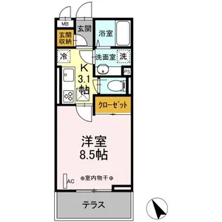 GRAND STATION 宮上I【1階】の間取り