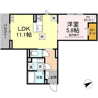 エスペランス【1階】の間取り