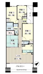 ヨコハマオールパークス二街区【10階】の間取り