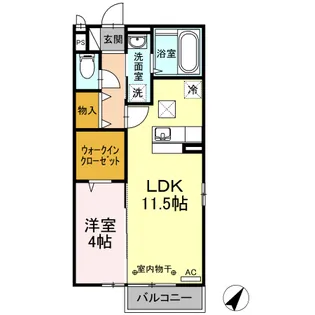 グランシャリオ【1階】の間取り