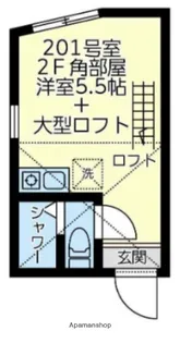 ユナイト日吉カッサーノ【1階】の間取り