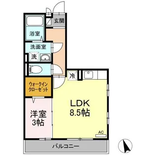 BMC北寺尾【2階】の間取り