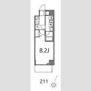 ティーステージジェイアール浜川崎【2階】の間取り