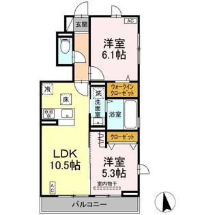 (仮称)DーROOMすみよし台 B【1階】の間取り