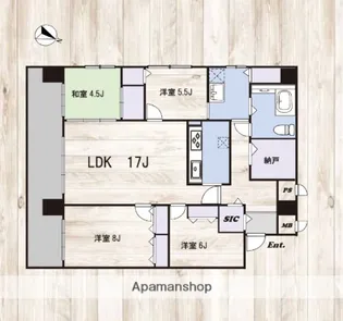 ル・パルクメゾン蒔田【7階】の間取り