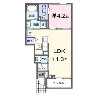 レフィナード【1階】の間取り
