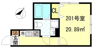 神奈川県川崎市川崎区貝塚2丁目【アパート】の間取り