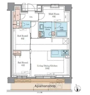 LUXENA PAWS藤沢【1階】の間取り