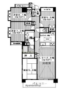 パークハウス青葉藤が丘ヴェルール【211号室】の間取り