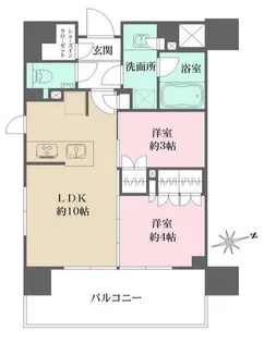 グレーシアフィット藤沢鵠沼【10階】の間取り