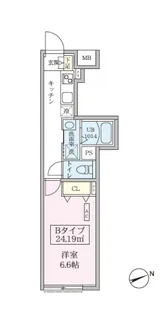 スカイコートリュクス品川大崎【102号室号室】の間取り