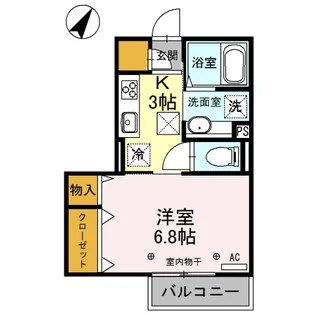 スカイヒルズS【1階】の間取り