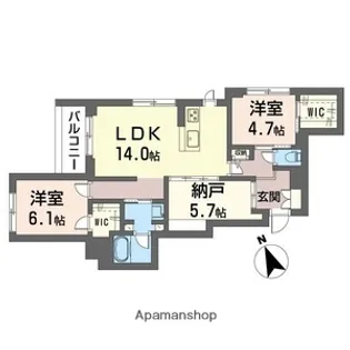 ピノ・グリナージュ【2階】の間取り