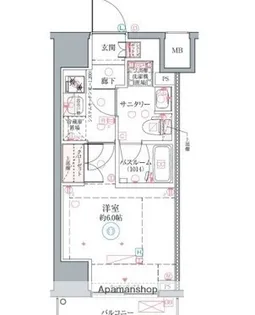 クレヴィスタ横浜関内Ⅱ【2階】の間取り