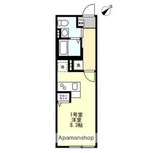 ベイルーム湘南鵠沼【3階】の間取り