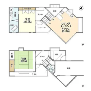 神奈川県川崎市中原区井田2丁目【一戸建】の間取り
