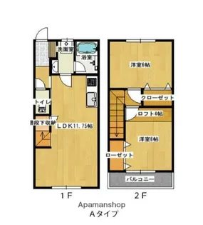 神奈川県川崎市中原区上小田中6丁目【アパート】の間取り