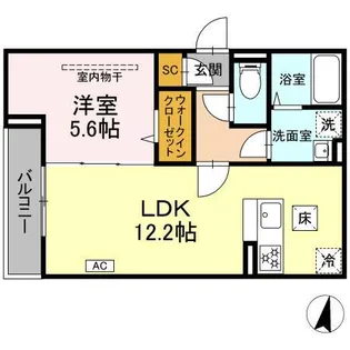 D PAINA 浅田【1階】の間取り