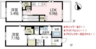 ボンシック片瀬【101号室号室】の間取り