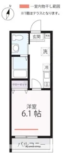 ハーミットクラブハウスピュアプレズン【3階】の間取り