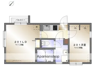 COAST TERRACE 桜山【2階】の間取り
