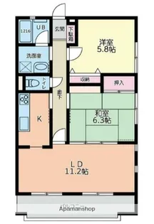 ラ・メール弥勒寺【2階】の間取り