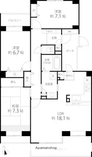 神奈川県横浜市神奈川区西寺尾4丁目【マンション】の間取り