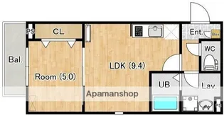 ジーメゾン伊勢原カエルム【1階】の間取り