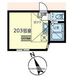 ユナイト星川クロックムッシュ【2階】の間取り