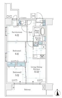 ハビテ本厚木【2階】の間取り