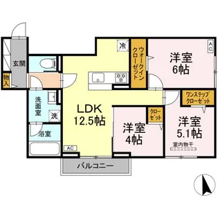 アクシス【3階】の間取り