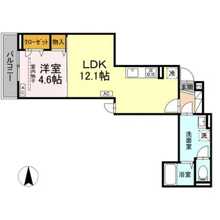 D PAINA 中野島II【3階】の間取り