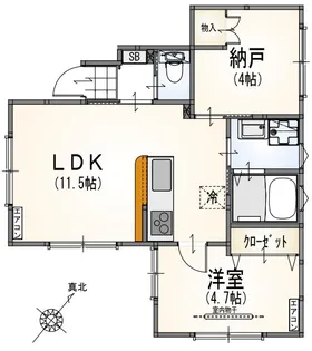 フローラ希望ヶ丘【1階】の間取り